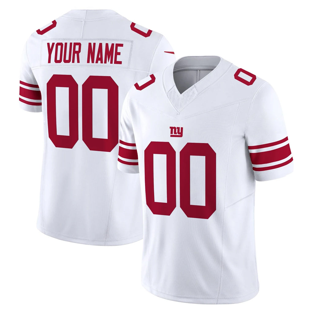 Custom NY.Giants White Limited Vapor F.U.S.E. Home Game Any Name & Numbers CBdoa Stitched Jerseys