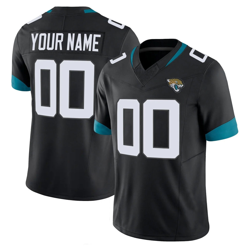 Custom J.Jaguars Black Vapor F.U.S.E. Limited Home Game Any Name & Numbers CBdoa Stitched Jerseys