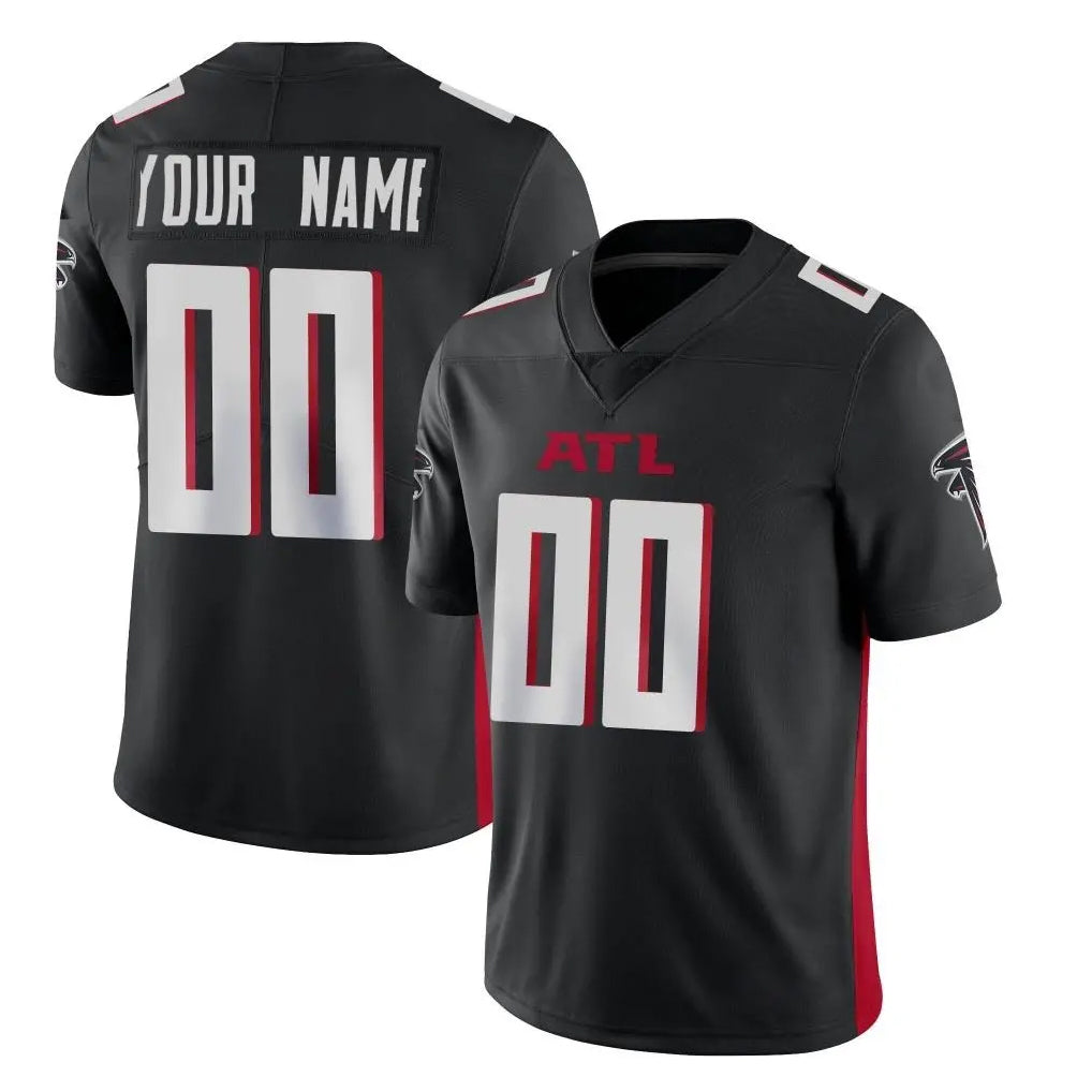 Custom A.Falcons Black Limited Home Game Any Name & Numbers CBdoa Stitched Jerseys