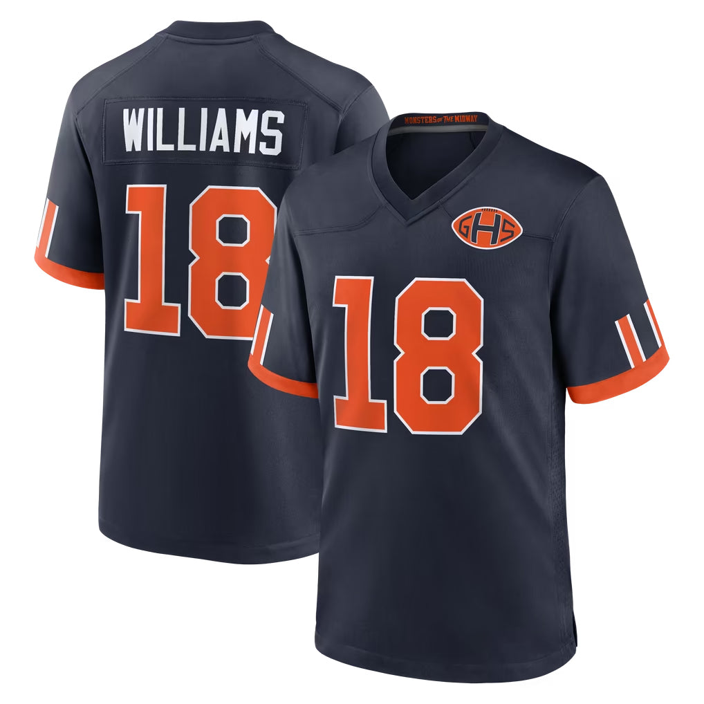 C.Bears #18 Caleb Williams Player Navy 2026 Rivalries Collection Home Game CBdoa Stitched Jerseys