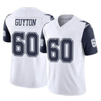 D.Cowboys #60 Tyler Guyton Player White-Navy Limited Vapor F.U.S.E. Home Game CBdoa Stitched Jerseys