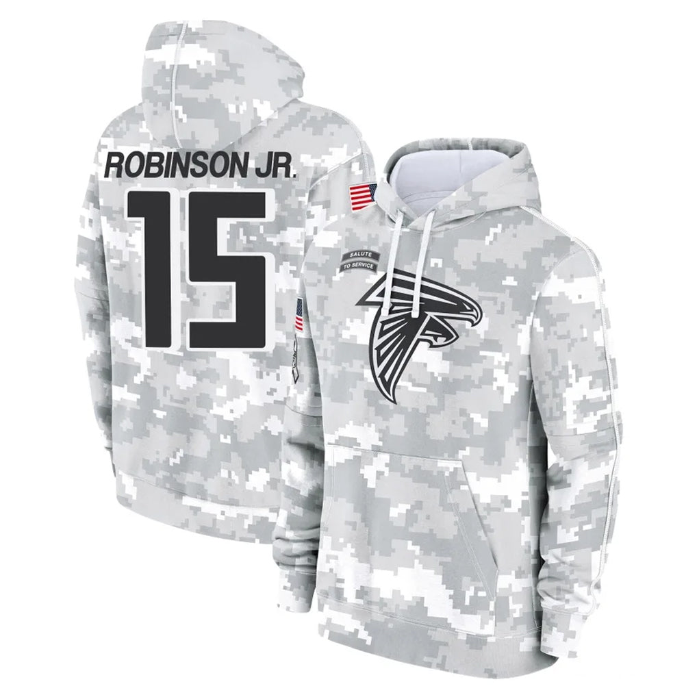 A.Falcons #15 Brian Robinson Player Camo Arctic Salute to Service Hoodies Limited CBdoa Stitched Jerseys