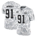 C.Browns #91 Alex Wright Player Arctic Camo Salute to Service Limited Home Game CBdoa Stitched Jerseys