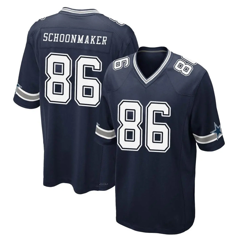 D.Cowboys #86 Luke Schoonmaker Player Navy Home Game CBdoa Stitched Jerseys