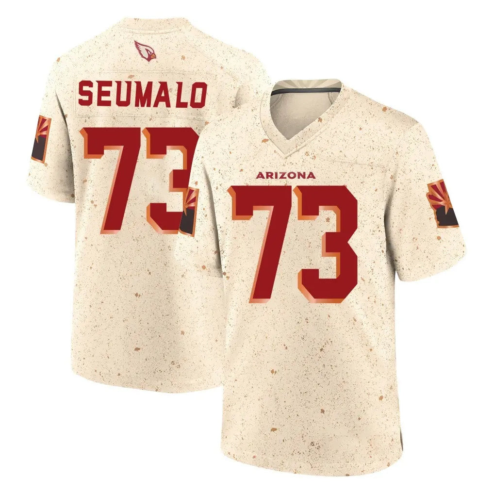 A.Cardinals #73 Isaac Seumalo Player Cream Rivalries Collection Game CBdoa Stitched Jerseys