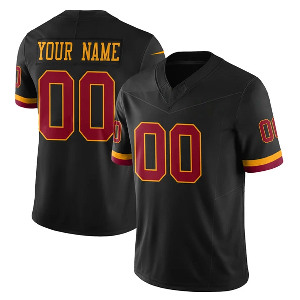 Custom W.Commanders Black Limited Vapor Home Game Any Name & Numbers CBdoa Stitched Jerseys