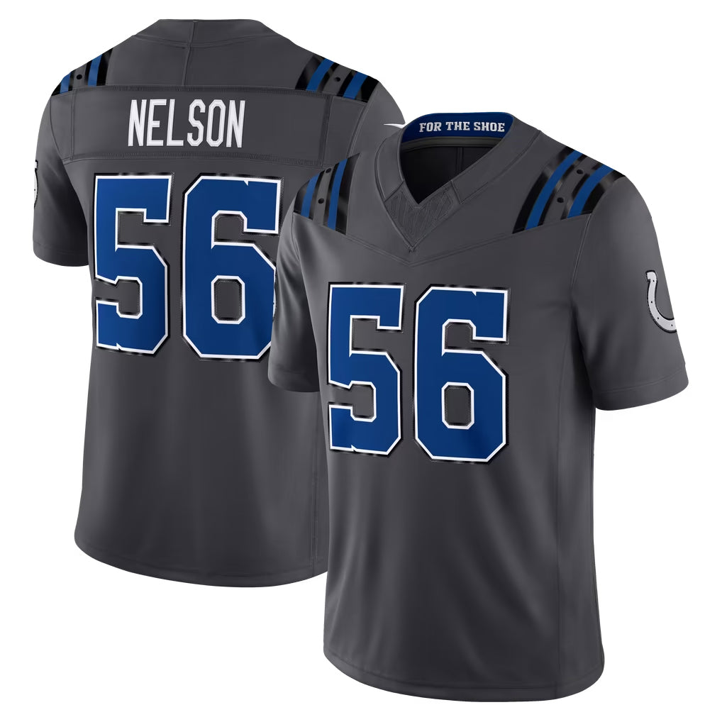 IN.Colts #56 Quenton Nelson Player Anthracite Limited 2026 Rivalries Collection Home Game CBdoa Stitched Jerseys