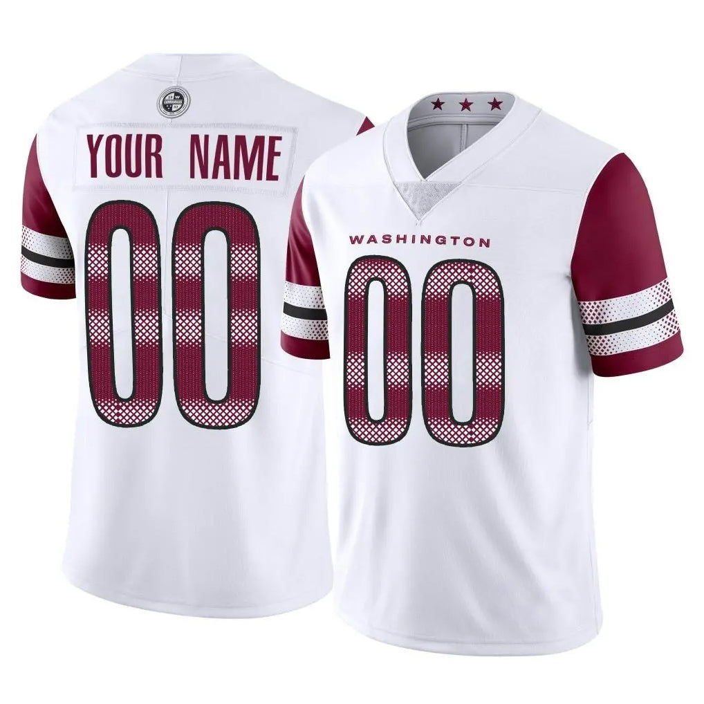Custom W.Commanders White Limited Vapor Home Game Any Name & Numbers CBdoa Stitched Jerseys
