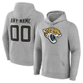 Custom J.Jaguars Gray Pullover Hoodies Any Name & Numbers Limited CBdoa Stitched Jerseys
