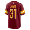 CBdoa W.Commanders #31 Jonathan Jones Burgundy Team Game Jersey