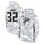 A.Falcons #32 Cash Jones Player Camo Arctic Salute to Service Hoodies Limited CBdoa Stitched Jerseys
