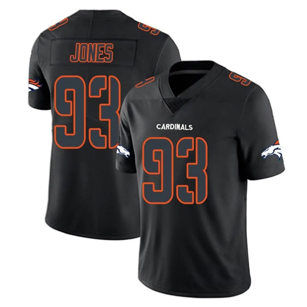 D.Broncos #93 D.J. Jones Player Black Impact Limited Game CBdoa Stitched Jerseys