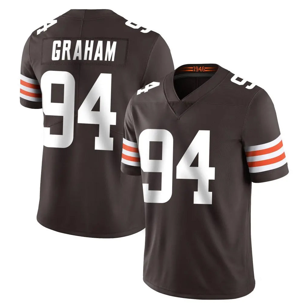 C.Browns #94 Mason Graham Player Brown Color Vapor Untouchable Limited Home Game CBdoa Stitched Jerseys