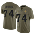 MN.Vikings #74 Donovan Jackson Player Olive Salute To Service Limited CBdoa Stitched Jerseys