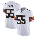 C.Browns #55 Spencer Fano Player White Vapor Untouchable Limited Home Game CBdoa Stitched Jerseys