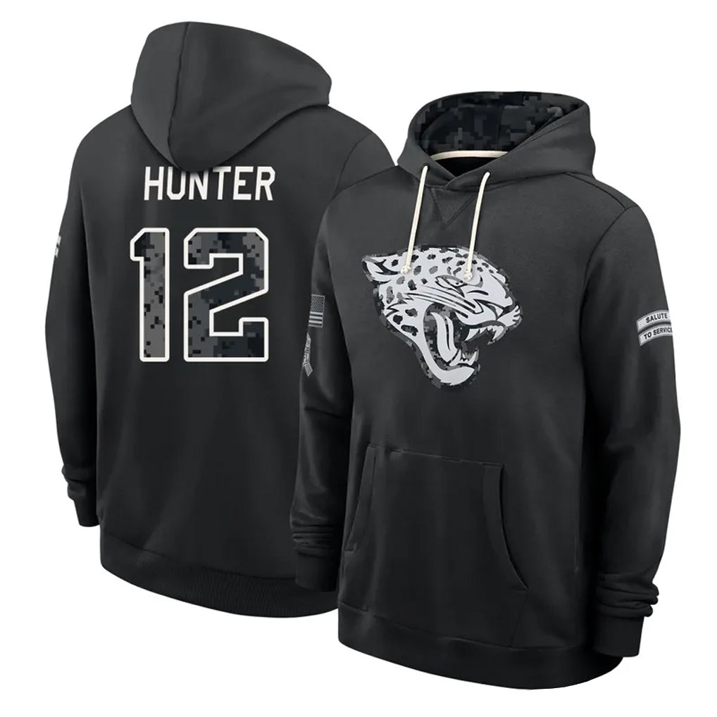 J.Jaguars #12 Travis Hunter Player 2026 Black Logo Pullover Hoodies Limited Game CBdoa Stitched Jerseys