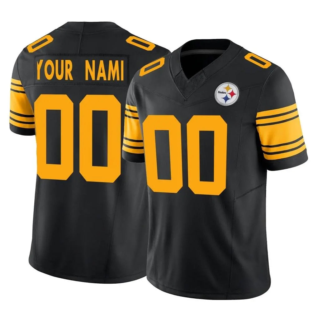 Custom P.Steelers Black Limited 2nd Alternate Vapor F.U.S.E. Home Game Any Name & Numbers CBdoa Stitched Jerseys