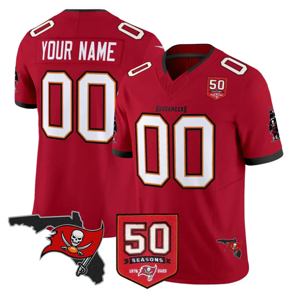 Custom TB.Buccaneers Red Limited 2026 Season Vapor F.U.S.E. Home Game Any Name & Numbers CBdoa Stitched Jerseys