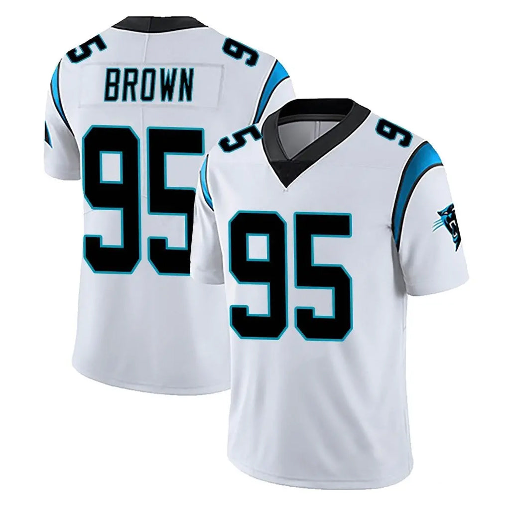 C.Panthers #95 Derrick Brown Player White Vapor Untouchable Limited Game CBdoa Stitched Jerseys