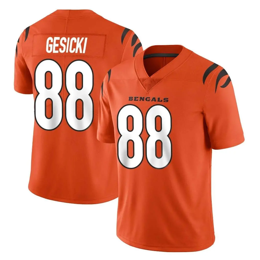 C.Bengals #88 Mike Gesicki Player Orange Vapor Untouchable Limited Home Game CBdoa Stitched Jerseys