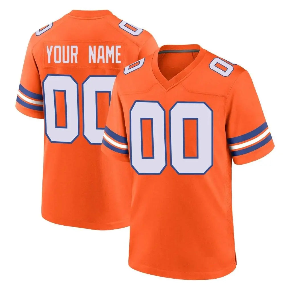 Custom D.Broncos Orange Alternate Collection Throwback Game Any Name & Numbers CBdoa Stitched Jerseys