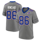 B.Bills #86 Dalton Kincaid Player Gray Nickel City Home Game CBdoa Stitched Jerseys