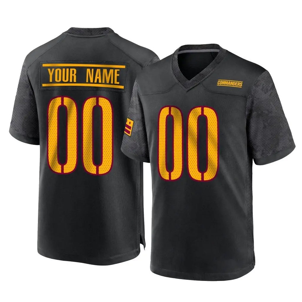 Custom W.Commanders Black Home Game Any Name & Numbers CBdoa Stitched Jerseys