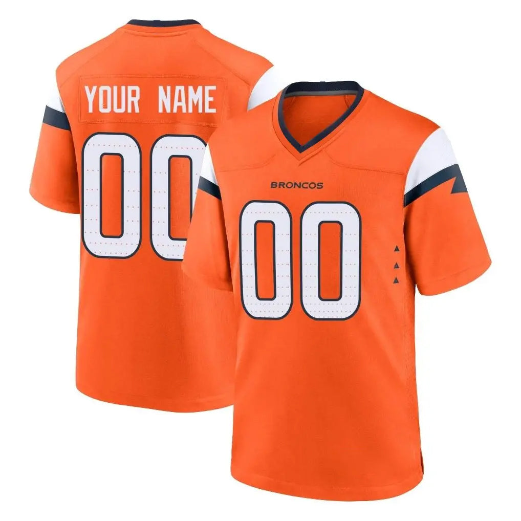 Custom D.Broncos Orange Home Game Any Name & Numbers CBdoa Stitched Jerseys