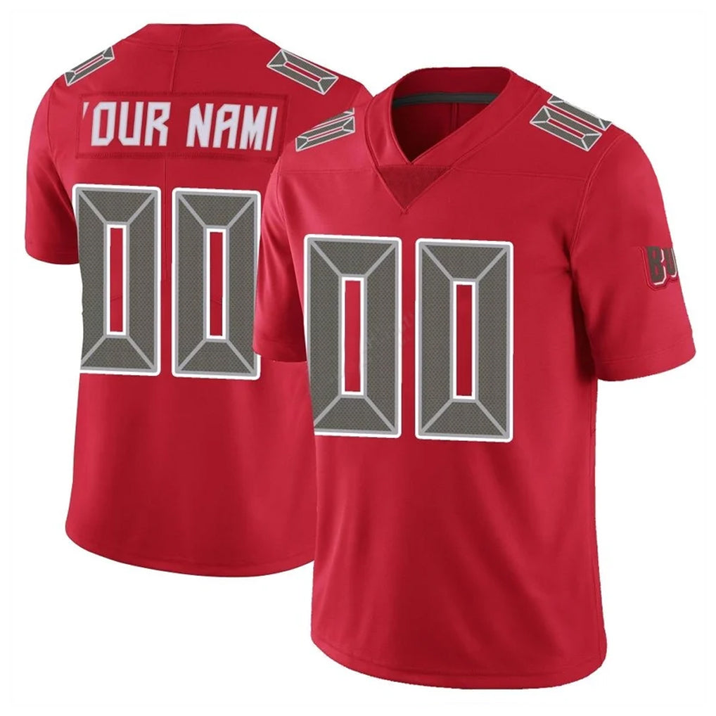 Custom TB.Buccaneers Red Limited Color Rush Home Game Any Name & Numbers CBdoa Stitched Jerseys