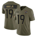 D.Broncos #19 Marvin Mims Jr. Player Olive 2025 Salute To Service Limited Home Game CBdoa Stitched Jerseys