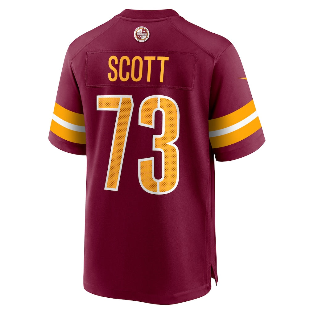 CBdoa W.Commanders #73 Trent Scott Burgundy Game Jersey