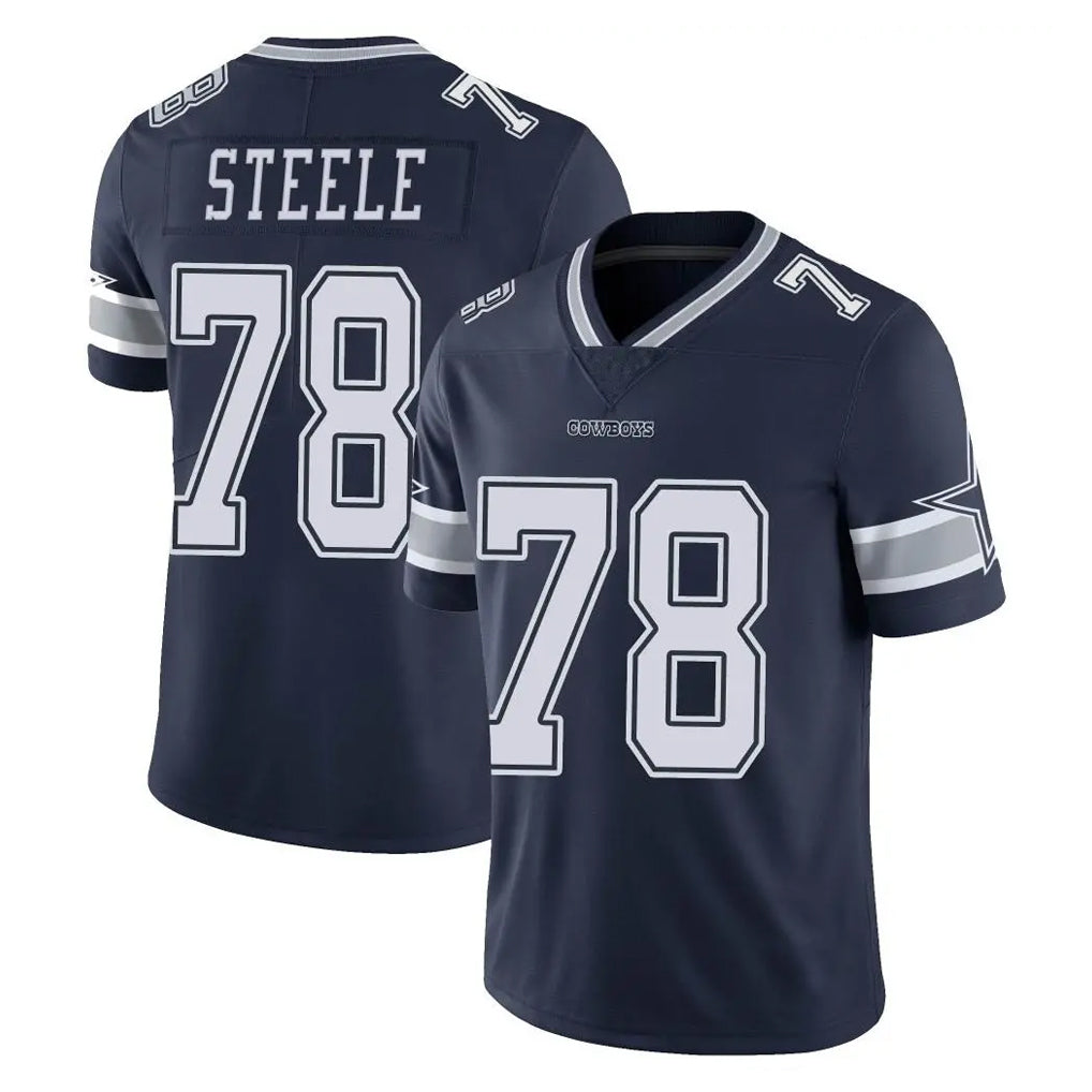 D.Cowboys #78 Terence Steele Player Navy Vapor Untouchable Limited Home Game CBdoa Stitched Jerseys
