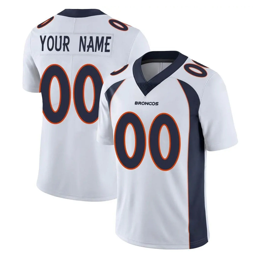 Custom D.Broncos White Vapor Untouchable Limited Home Game Any Name & Numbers CBdoa Stitched Jerseys