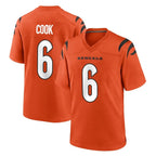 C.Bengals #6 Brian Cook Player Orange Home Game CBdoa Stitched Jerseys