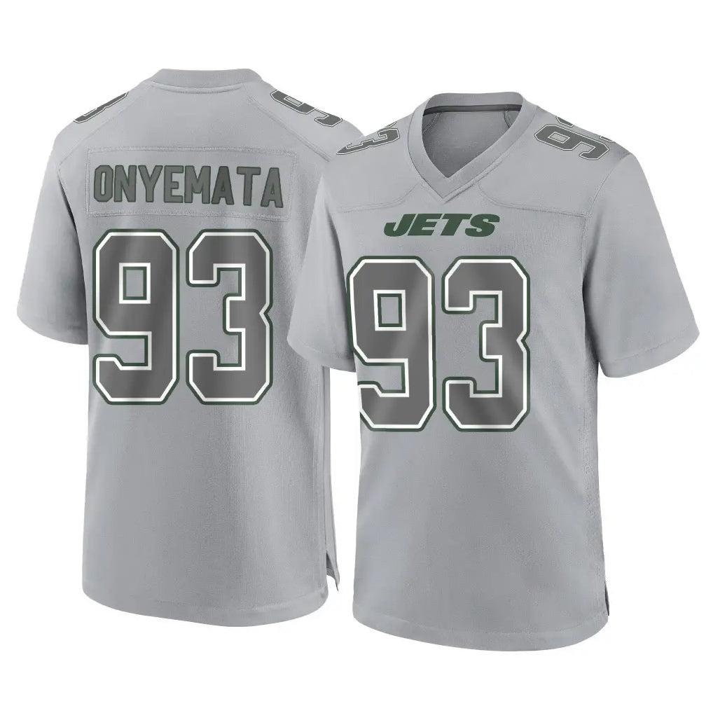 NY.Jets #93 David Onyemata Player Gray Limited Atmosphere Fashion Home Game CBdoa Stitched Jerseys