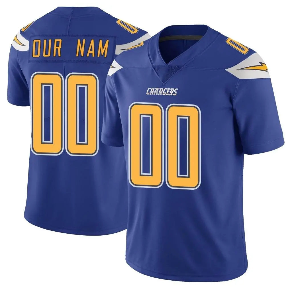Custom LA.Chargers Royal Limited Color Rush Vapor Untouchable Home Game Any Name & Numbers CBdoa Stitched Jerseys