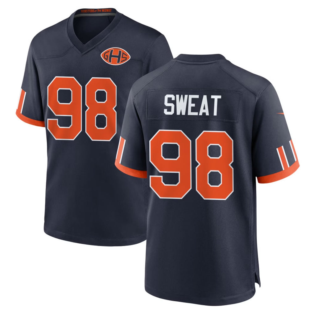 C.Bears #98 Montez Sweat Player Navy 2026 Rivalries Collection Home Game CBdoa Stitched Jerseys