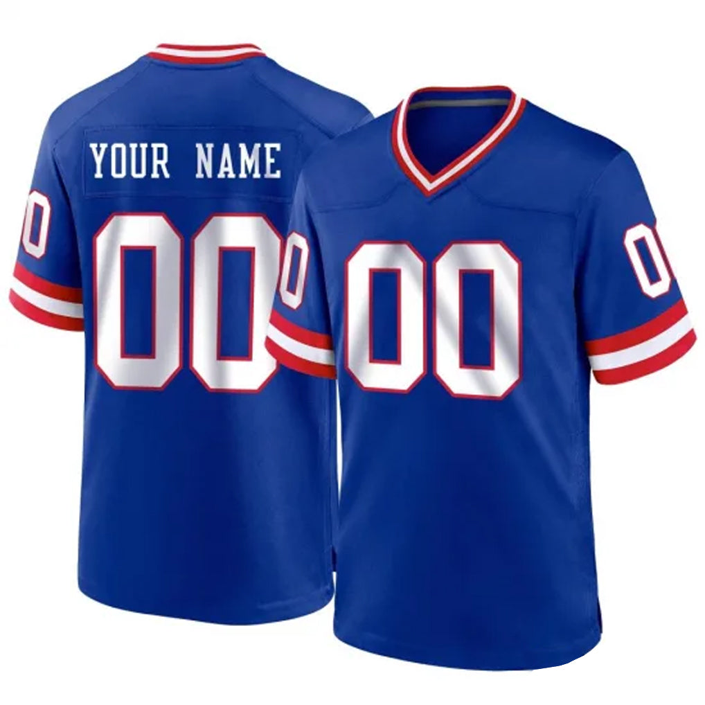 Custom NY.Giants Royal Classic Home Game Any Name & Numbers CBdoa Stitched Jerseys