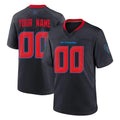 Custom H.Texans Navy 2nd Alternate Home Game Any Name & Numbers CBdoa Stitched Jerseys