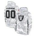 Custom LV.Raiders Arctic Camo Salute to Service Hoodies Limited Game Any Name & Numbers CBdoa Stitched Jerseys