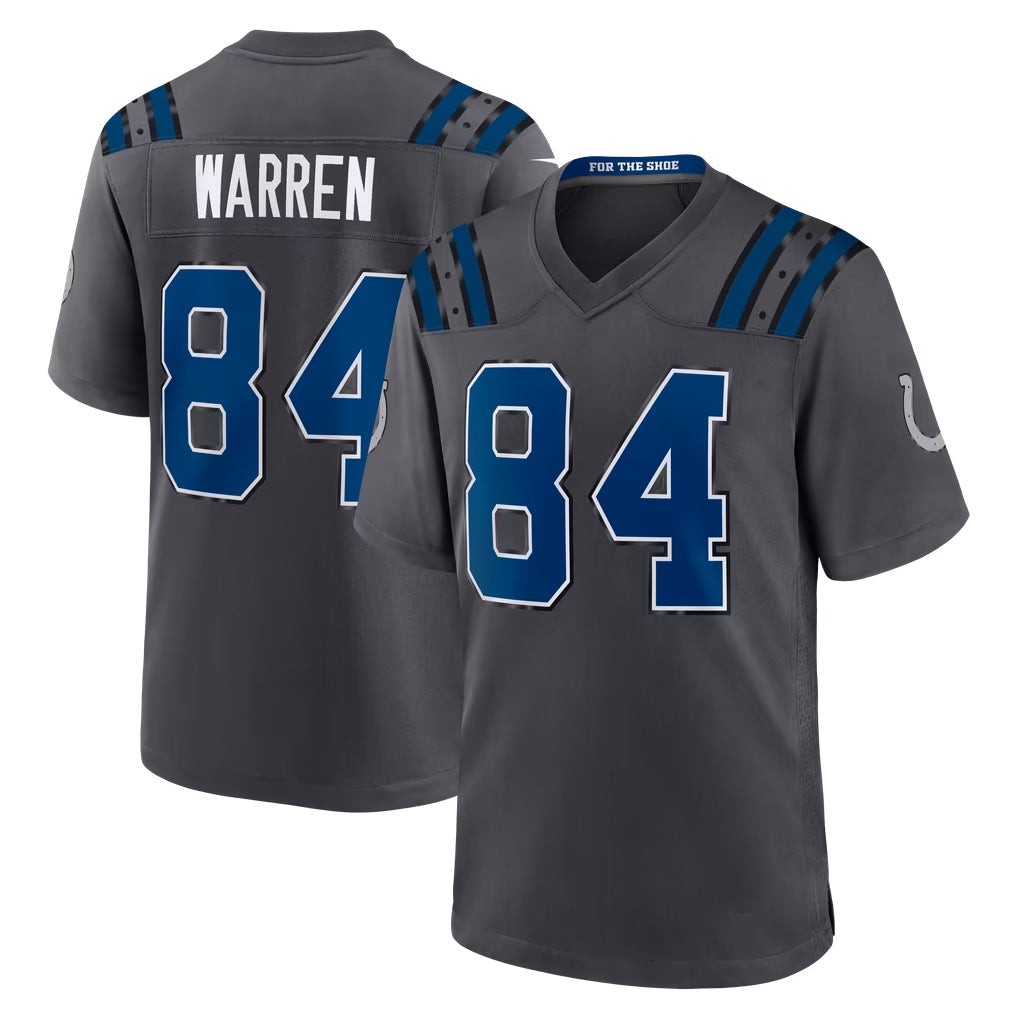 IN.Colts #84 Tyler Warren Player Anthracite 2026 Rivalries Collection Home Game CBdoa Stitched Jerseys