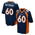 D.Broncos #60 Luke Wattenberg Player Navy Game CBdoa Stitched Jerseys