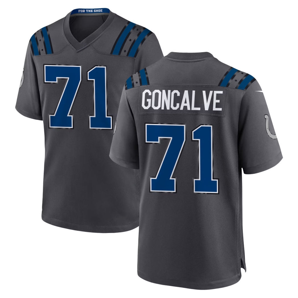 IN.Colts #71 Matt Goncalves Player Anthracite 2026 Rivalries Collection Home Game CBdoa Stitched Jerseys