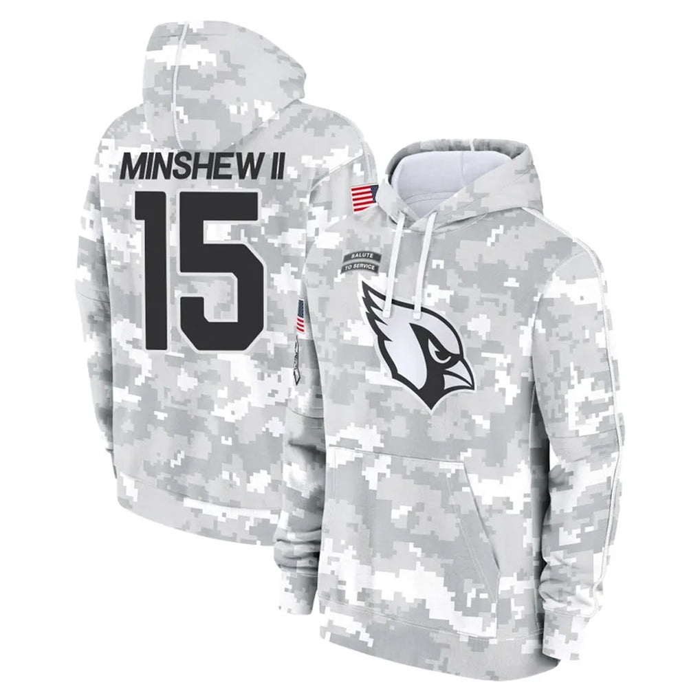 A.Cardinals #15 Gardner Minshew II Player Arctic Camo Limited Salute to Service Pullover Hoodies Game CBdoa Stitched Jerseys