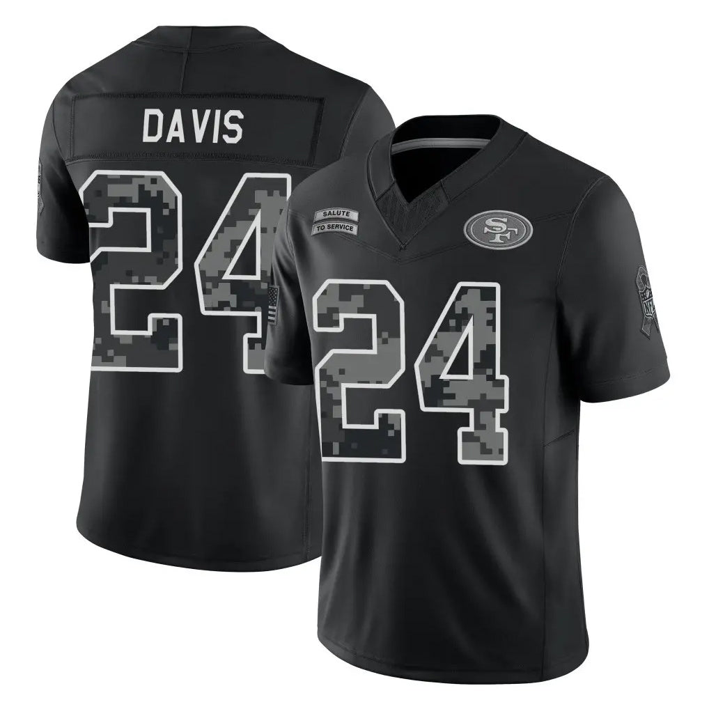 SF.49ers #24 Ashtyn Davis Player Black Limited 2026 Salute to Service Home Game CBdoa Stitched Jerseys
