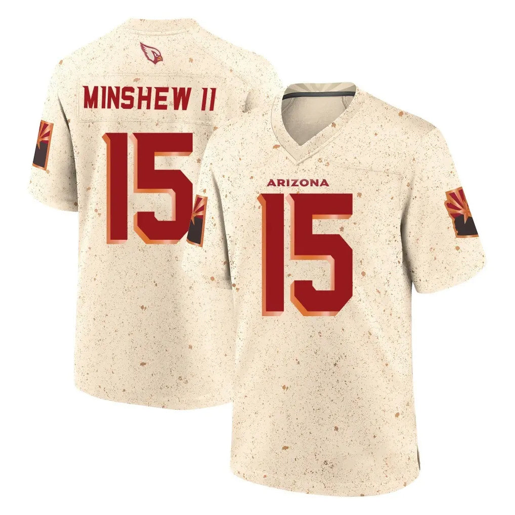 A.Cardinals #15 Gardner Minshew II Player Cream Rivalries Collection Game CBdoa Stitched Jerseys