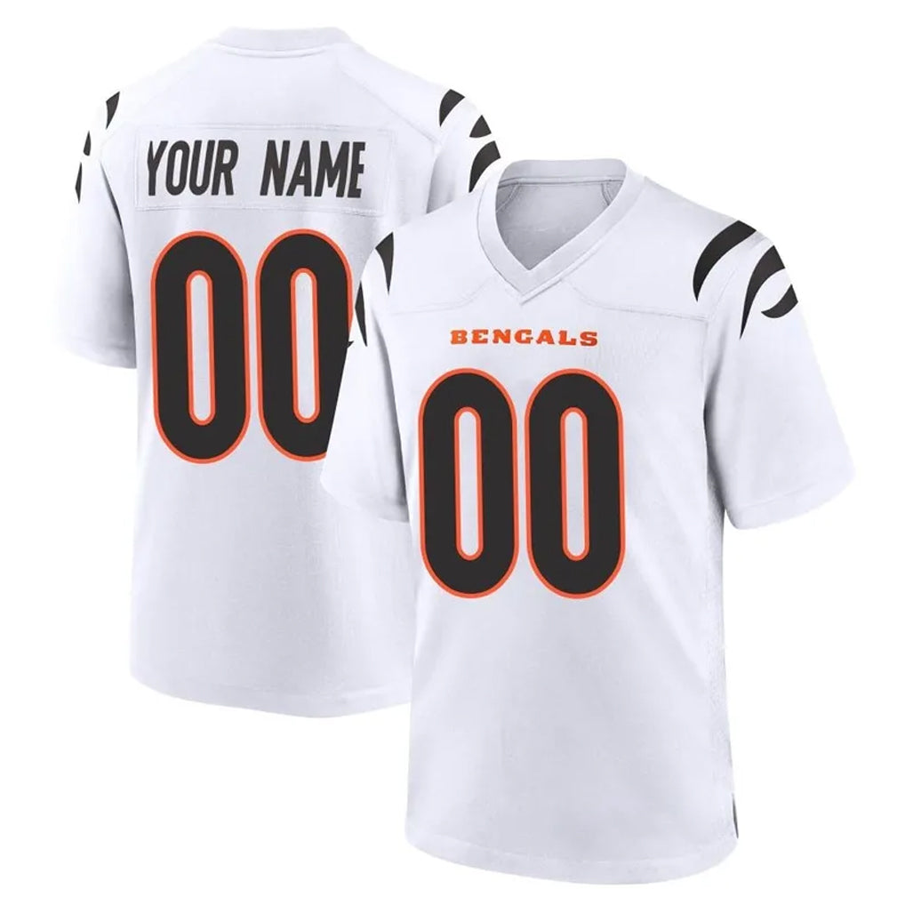 Custom C.Bengals White Home Game Any Name & Numbers CBdoa Stitched Jerseys