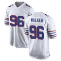 B.Bills #96 Deone Walker Player White Alternate Game CBdoa Stitched Jerseys