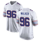 B.Bills #96 Deone Walker Player White Alternate Game CBdoa Stitched Jerseys
