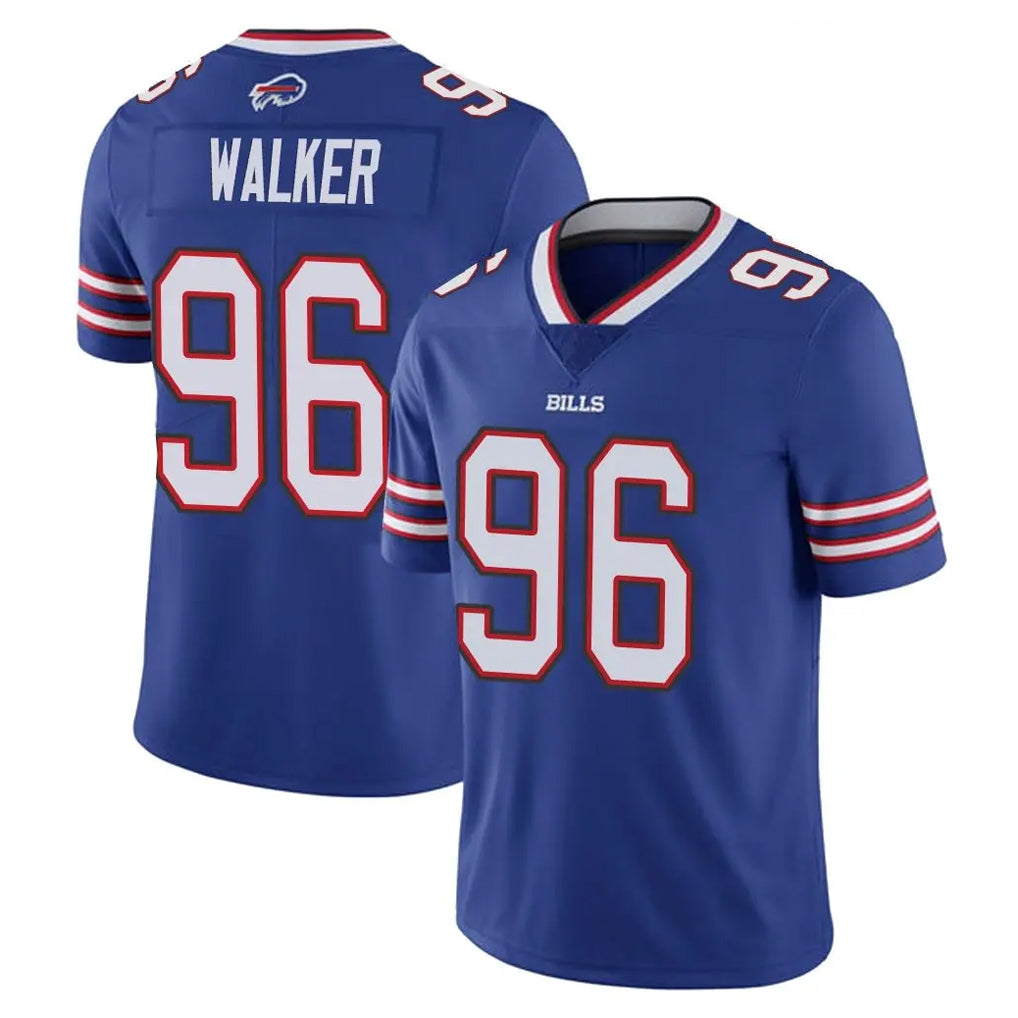 B.Bills #96 Deone Walker Player Royal Vapor Untouchable Limited CBdoa Stitched Jerseys